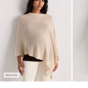 Quince Lightweight Cotton Cashmere Nursing Shawl- heather oatmeal